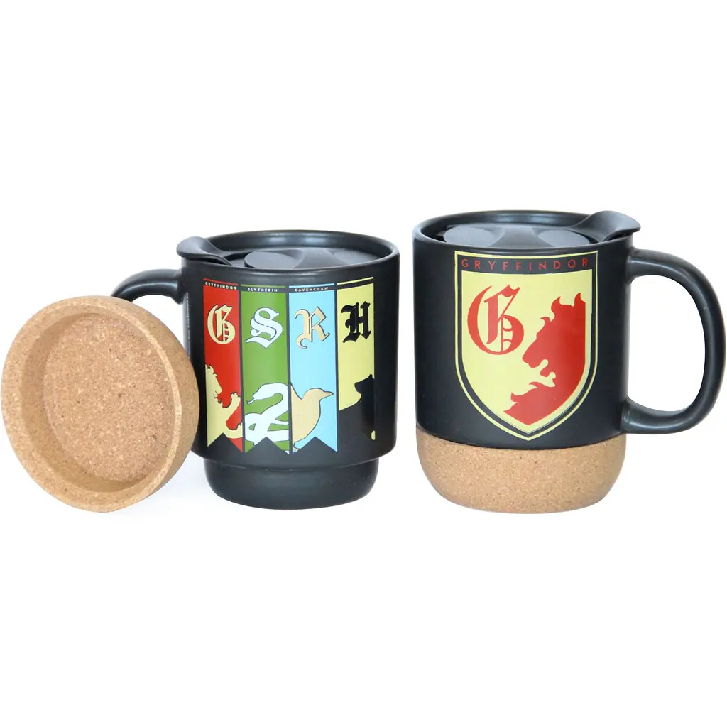 Кружка керамическая Warner Bros. Harry Potter Gryffindor с крышкой и подставкой 340 мл черный (55001784) - фото 6