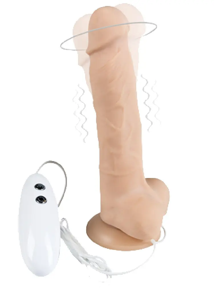 Вібратор Alive Cesar Vibration Rotation 17.5 см тілесний - фото 3