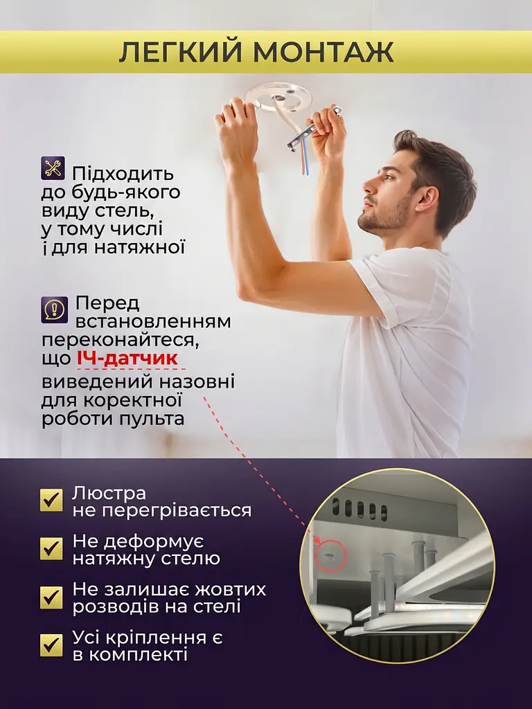 Люстра світлодіодна LED стельова з пультом ДК, з регулюванням яскравості, різна колірна температура, квадрати 4, чорна - фото 5
