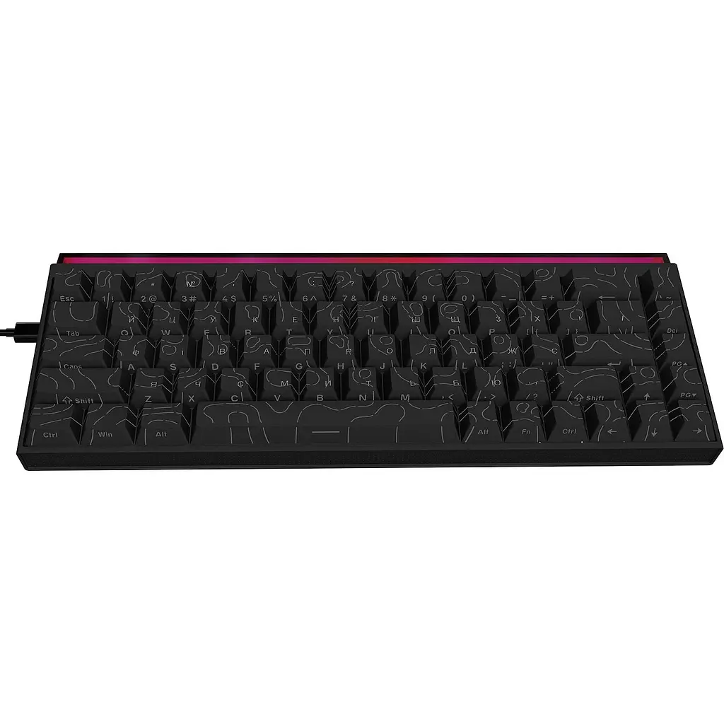 Клавіатура Ajazz NK68 Red Switch Black USB-C (NK68-R-S-B) - фото 2