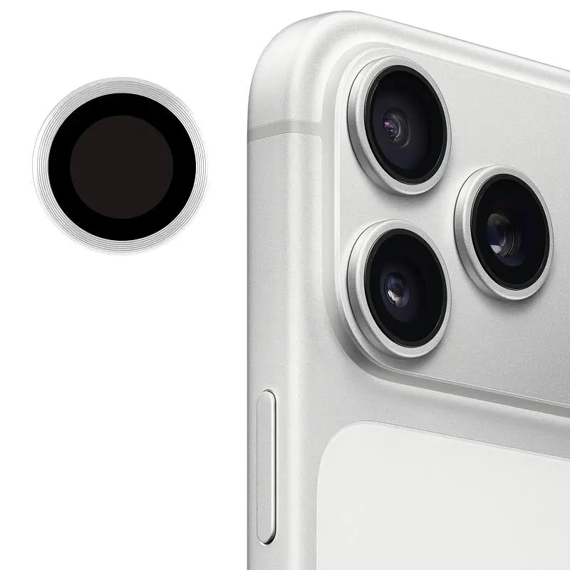 Захисне скло Metal Classic на камеру (у упак.) для Apple iPhone 17 Pro (6.3) / 17 Pro Max (6.9) Срібний / Silver - фото 5