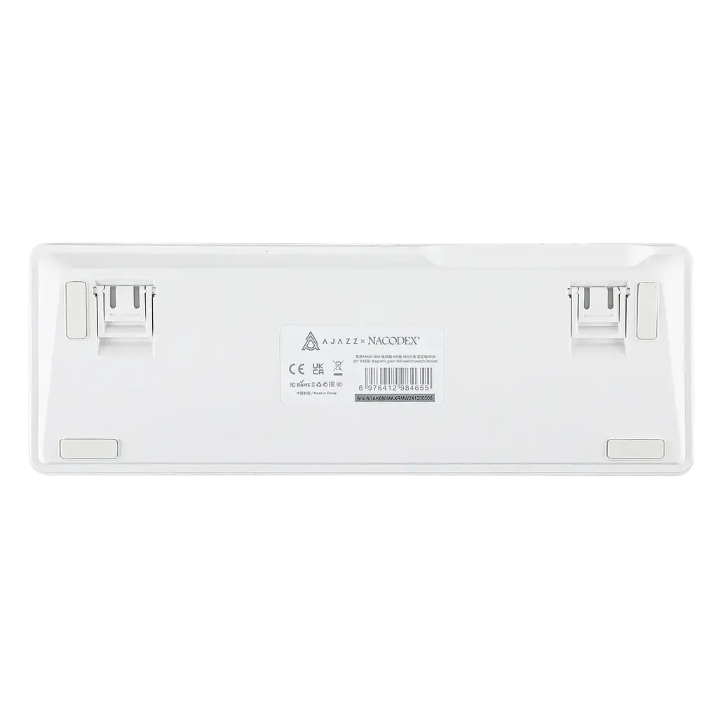 Игровая проводная магнитная клавиатура AJAZZ AK680 MAX / RGB / Magnetic Switch / 8К / White - фото 7