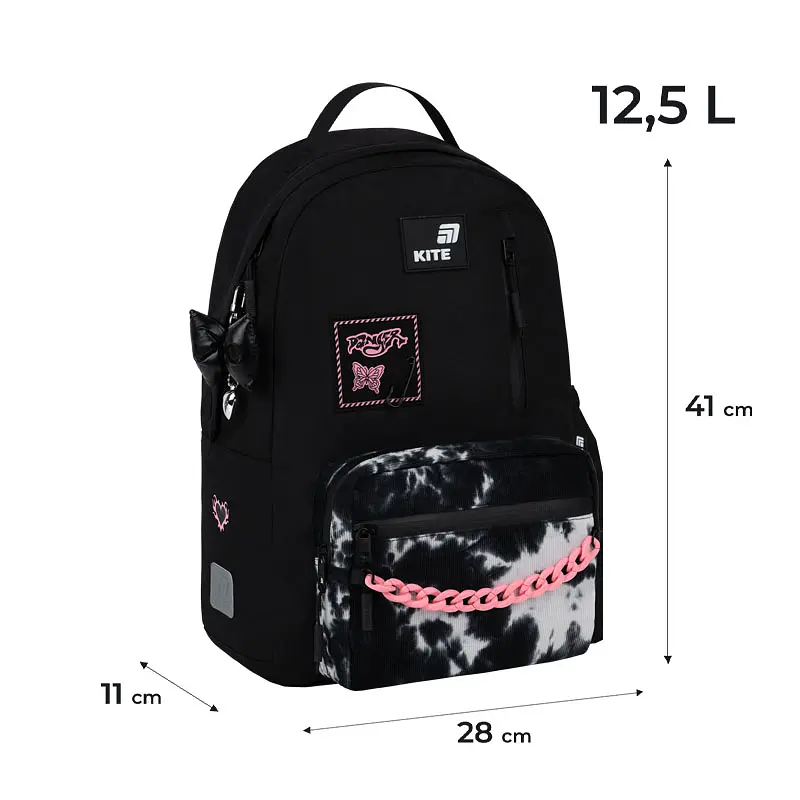 Рюкзак для старшої школи Kite Education teens 949M Danger Чорний (K26-949M-1) - фото 3