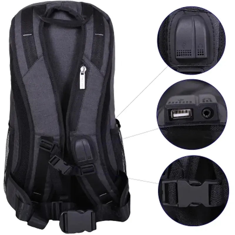 Рюкзак для ноутбука Bagland 15.6" Granite 23L black/gray 0012069 (7072175) - фото 7