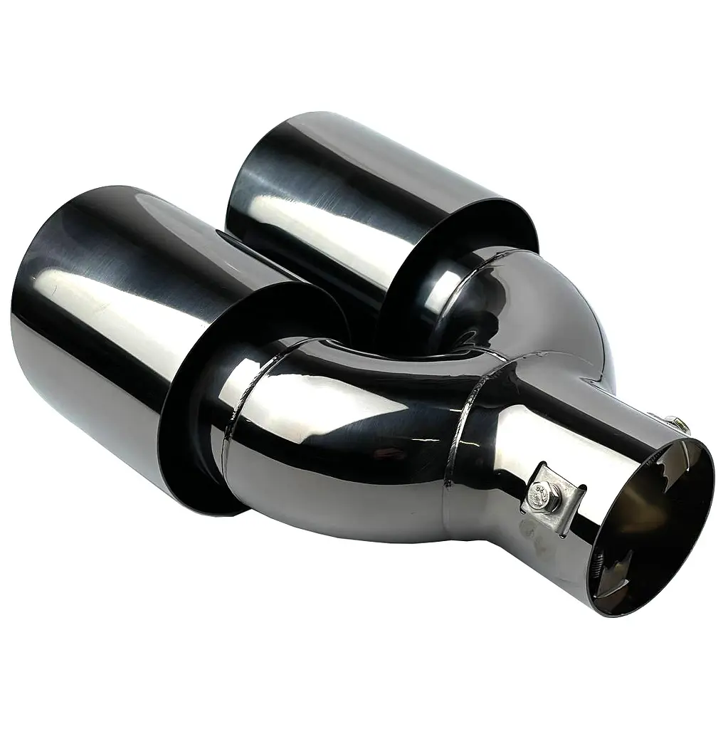 Насадка на глушник подвійна Vitol 250 x 2-89 x 64 мм Темний Хром (НГ-0260-BK) - фото 3