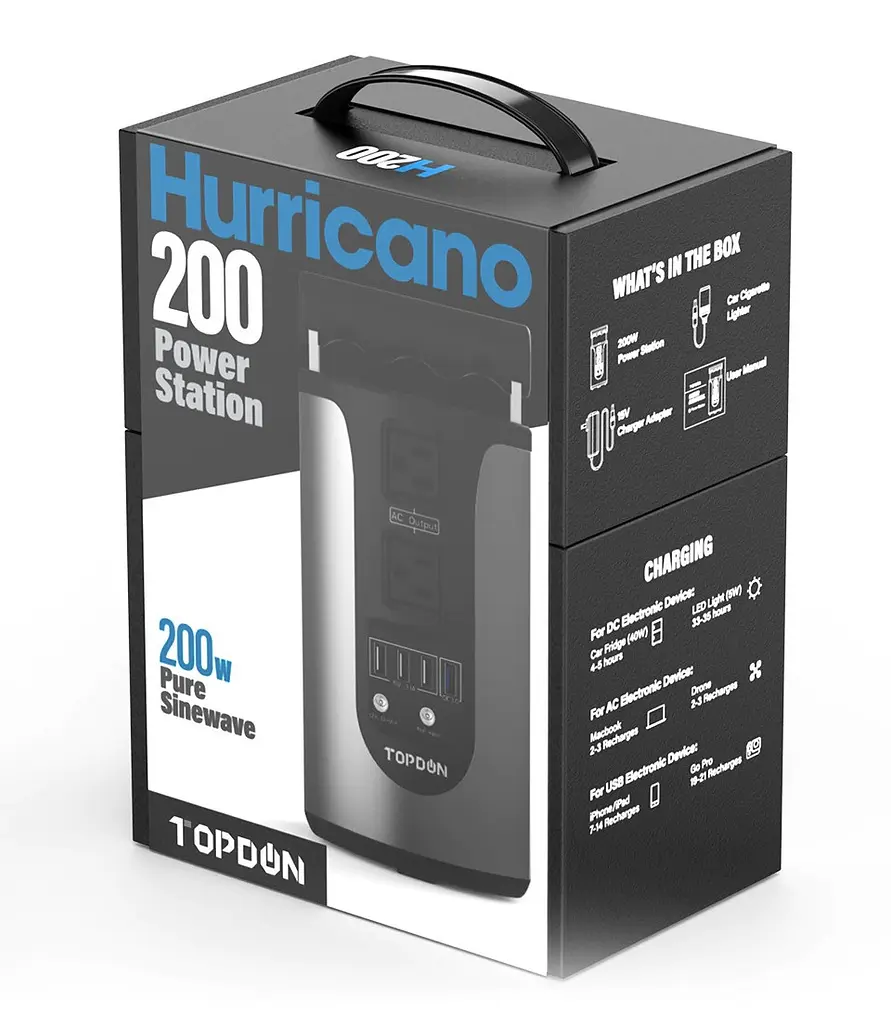 Портативная электростанция внешний аккумулятор Тopdon Hurricano H200 49800mah 200W - фото 7