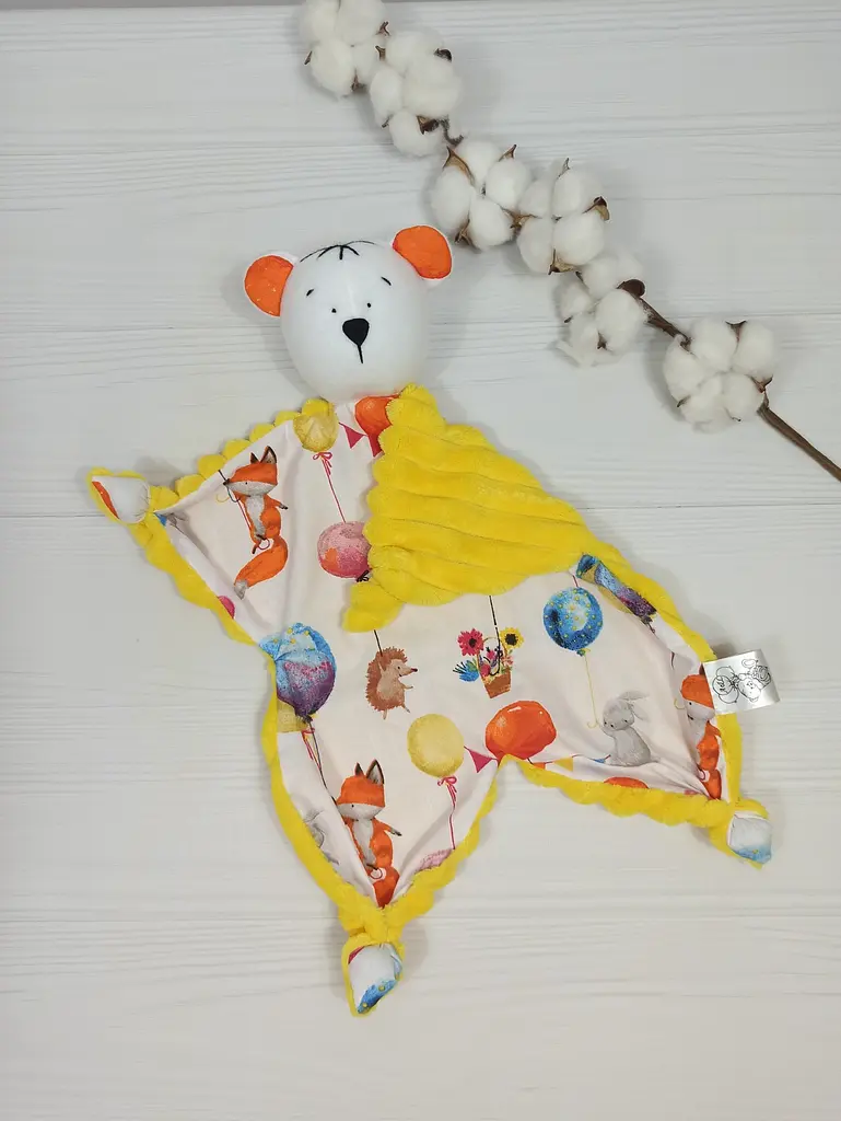 Набір для введення першого прикорму a.l.babybox Лисички на кульках Жовтий - фото 2