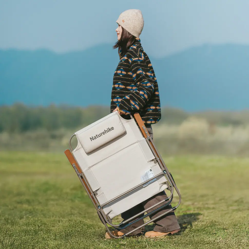 Крісло складане з регульованим нахилом Naturehike CNK2550JJ012 чорний - фото 4