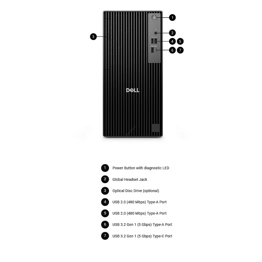 Комп'ютер персональний Dell Pro Tower Intel i5-14500 16GB F512GB UMA кл+м Win11P - фото 5
