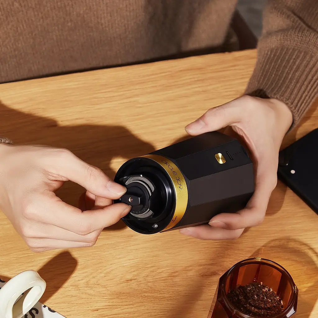 Кавомолка бездротова Xiaomi Circle Joy Electric Coffee Grinder (CJ-EG05) Gold - фото 4