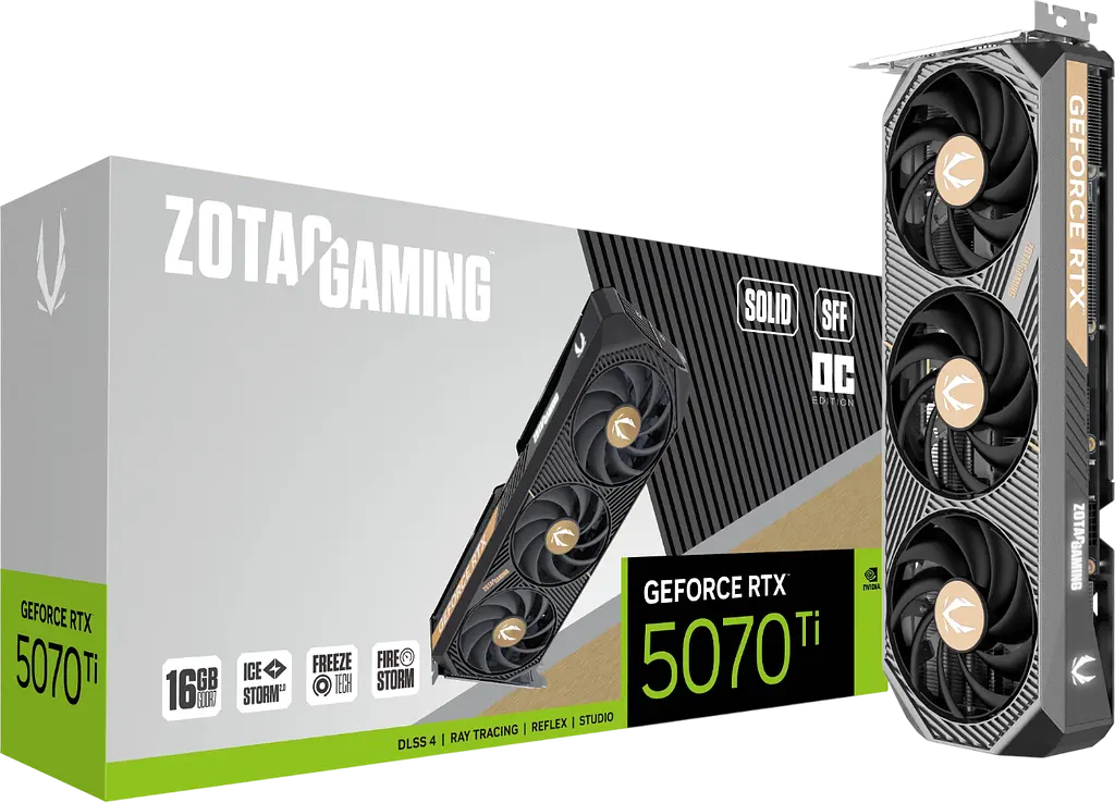 Відеокарта GeForce RTX 5070 Ti 16GB Zotac Solid SFF OC (ZT-B50710J3-10P) - фото 3