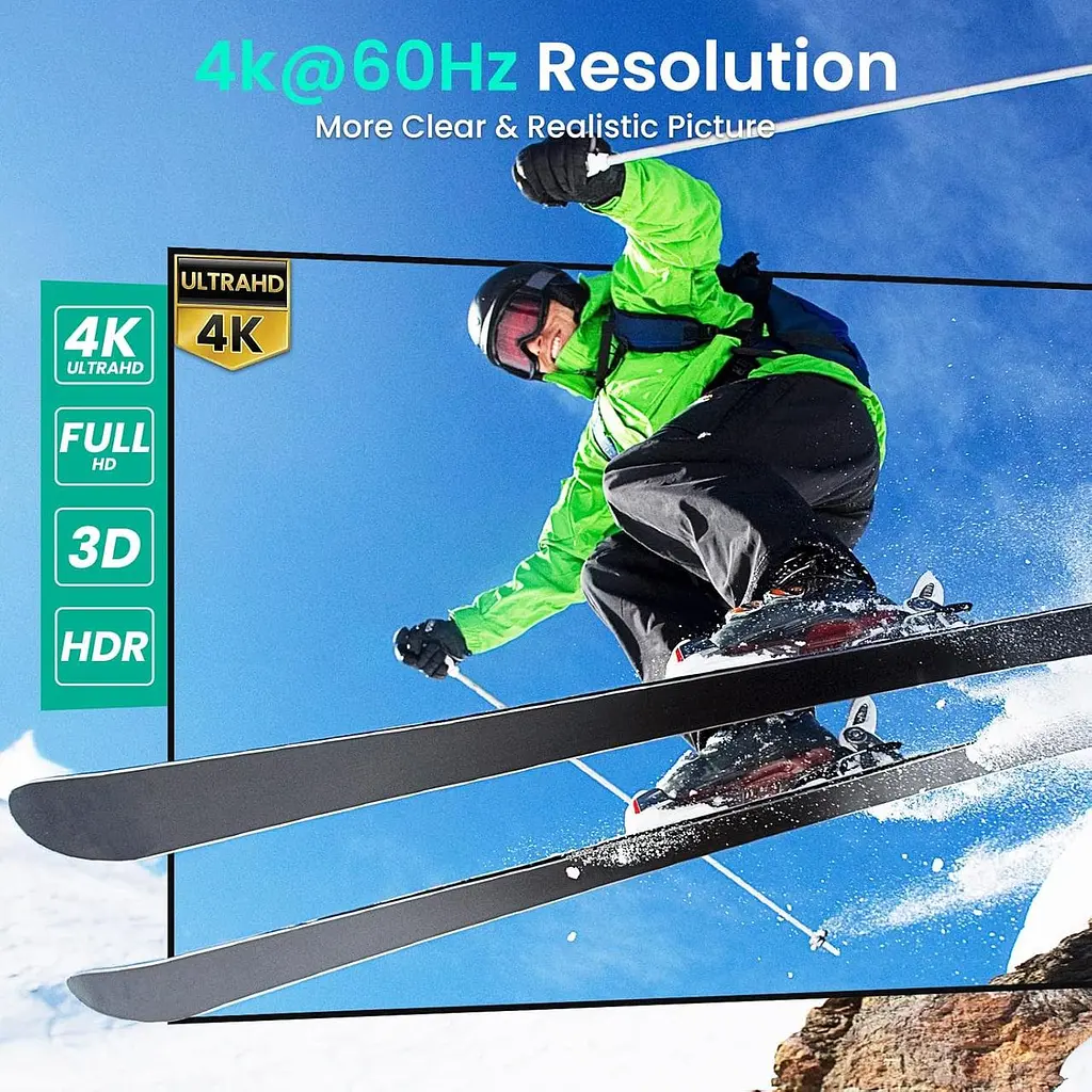 HDMI-перемикач 4K на 3 входи та 1 вихід із пультом - фото 6