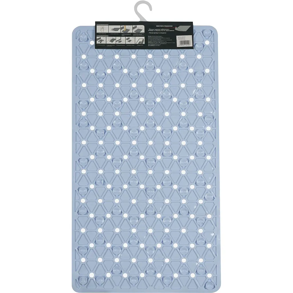 Килимок для ванної Eco Fabric Трикутники 68х37 см блакитний (6837-014) - фото 4
