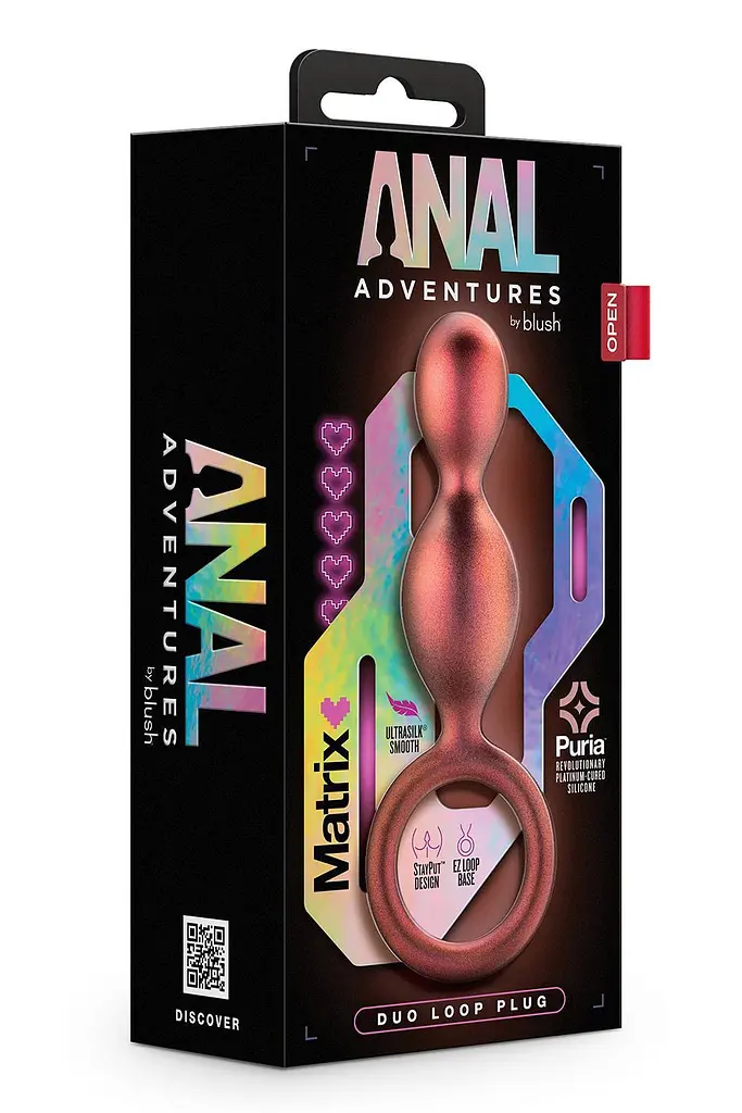 Анальна пробка Anal Adventures Matrix Loop Plug 13.3 см (помаранчевий) - фото 4