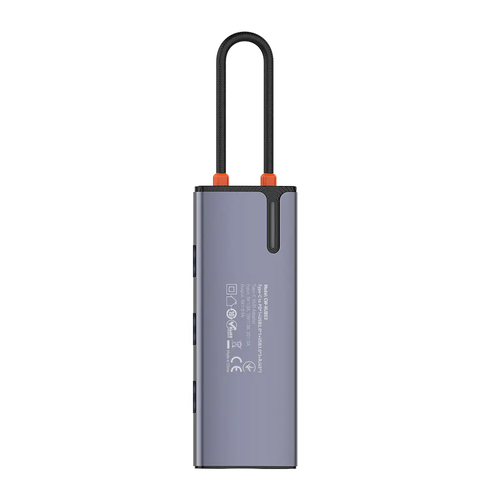 Порт-реплікатор ColorWay Docking Station USB-C 6-в-1 Type C PD 100W/USB3.0х3/USB2.0/RJ45 (CW-HUB03) - фото 8