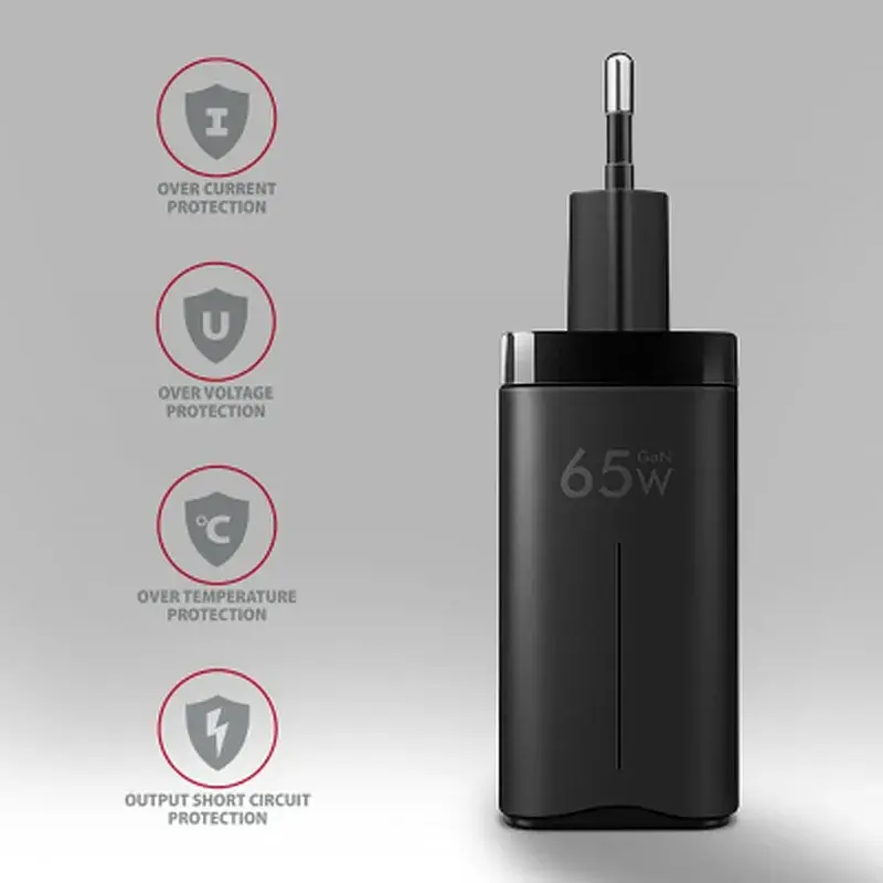 Зарядний пристрій AXAGON 1xUSB + 2xUSB-C 65W QC4+ PD3.0 PPS black (ACU-DPQ65) - фото 6