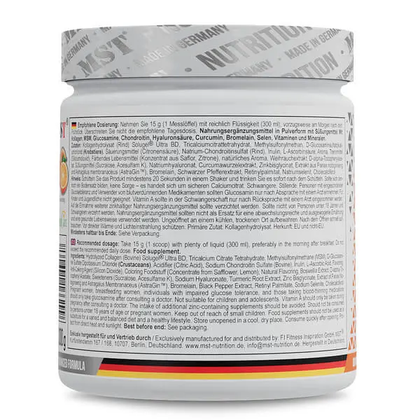 Глюкозамін і хондроїтін Flex Pro 300 грам Зелене яблуко MST Nutrition vit0006118 - фото 3