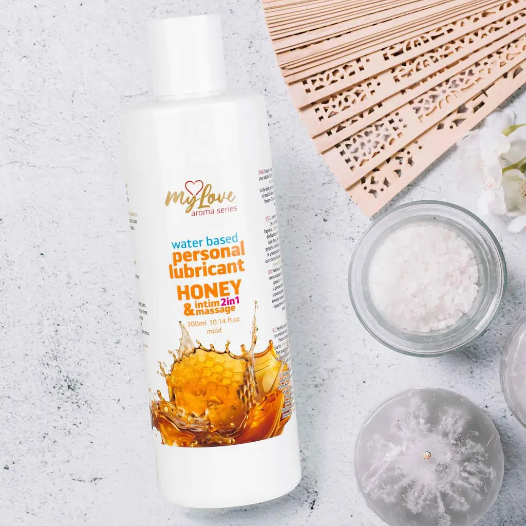 Лубрикант MyLove Aroma Series IntimMassage 2in1 Honey, 300 мл - фото 4