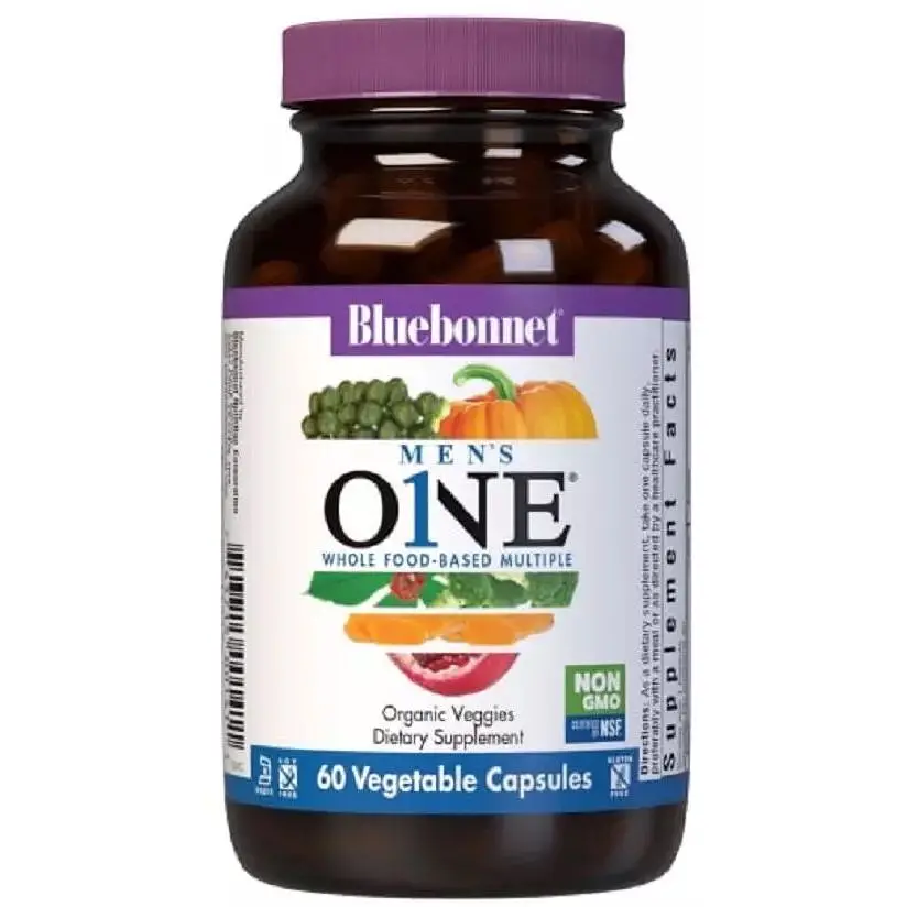 Набір: мультивітаміни для чоловіків Bluebonnet Nutrition Men's One 60 вегетаріанських капсул + комплекс вітамінів для жінок Bluebonnet Nutrition Ladies' One Whole Food-Based Multiple 60 вегетаріанських капсул - фото 2