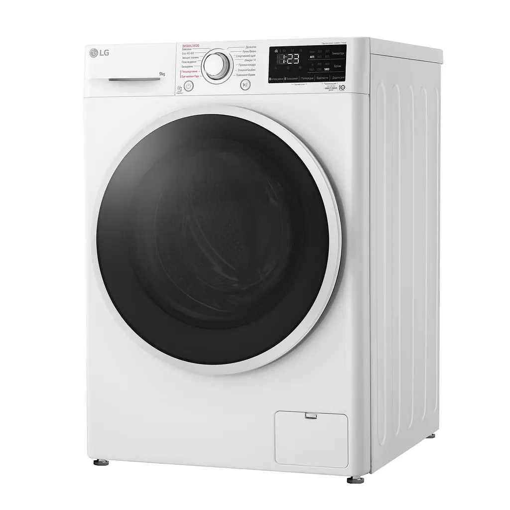 Стиральная машина LG фронтальная, 9кг, 1400, A+++, 57см, дисплей, пара, инвертор, белый (F4V3VS7WW) - фото 5