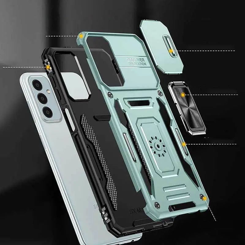 Ударостійкий чохол Epik Camshield Army Ring для Samsung Galaxy A26 5G Зелений / Light Green - фото 6