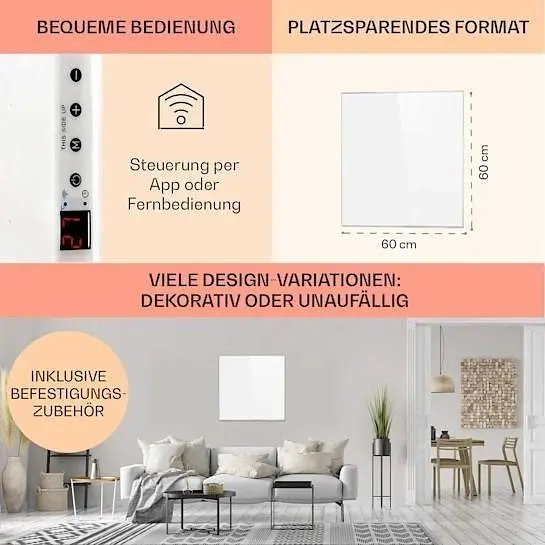 Інфрачервоний обігрівач Klarstein Wonderwall Smart 360 (10032784) - фото 6