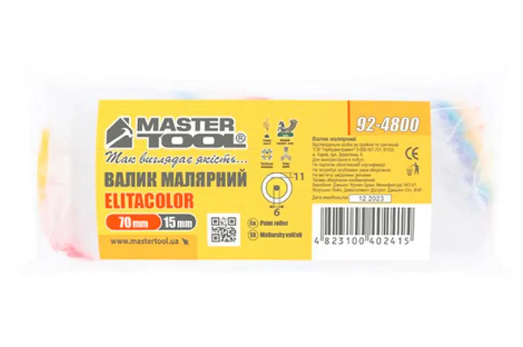 Малярний валик елітаколор Mastertool 6 х 15 х 70 мм (в упаковці 10 шт.) - фото 3