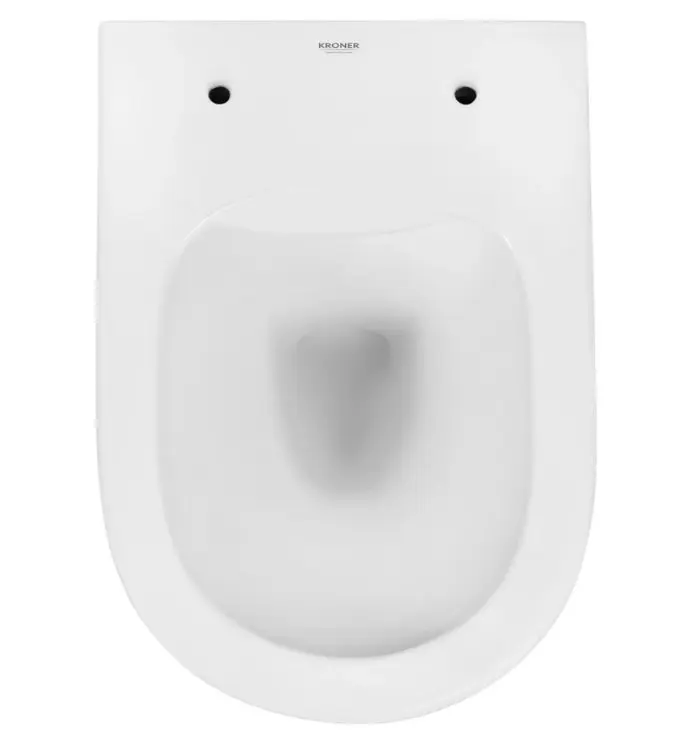 Унітаз підвісний безобідковий Kroner Harz WHI523632 RIMLESS з сидінням (KH523632WHIR) (CV032969) - фото 7