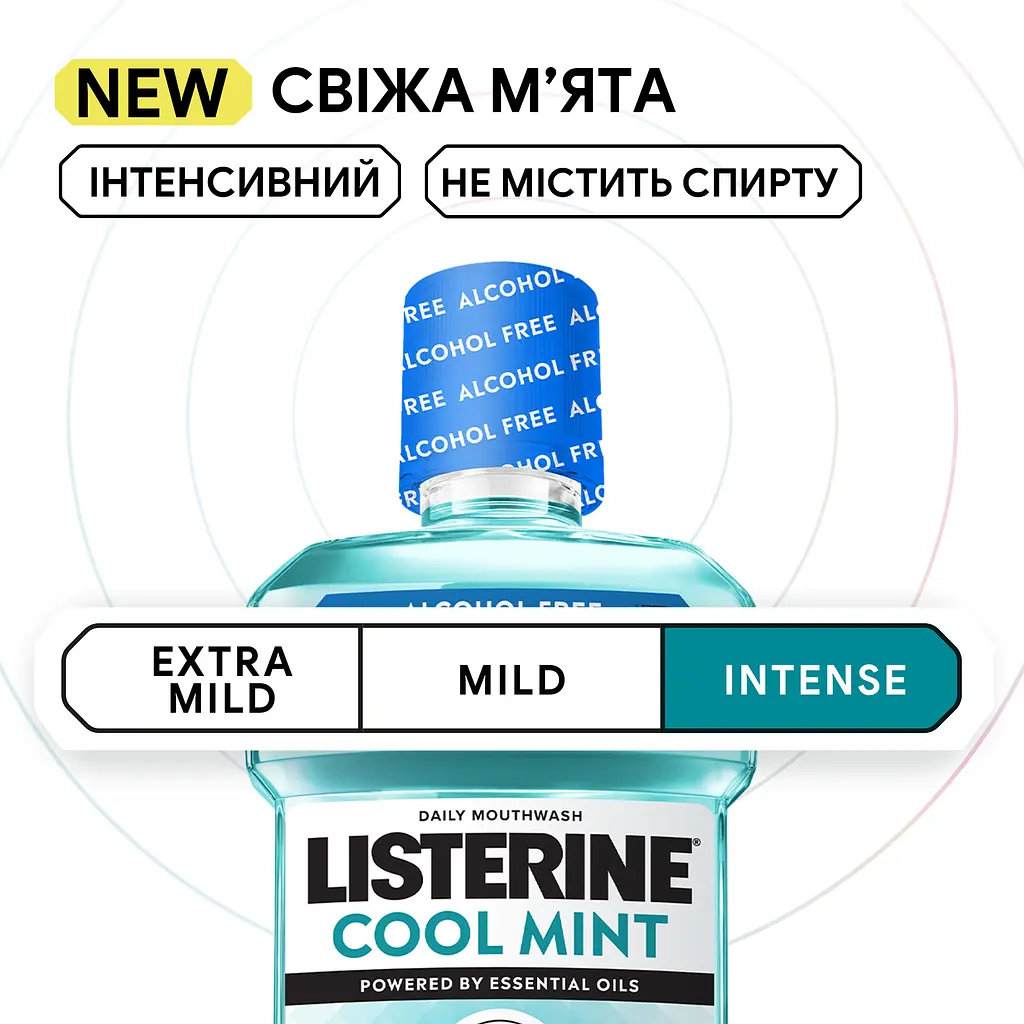 Ополаскиватель для полости рта Listerine, свежая мята интенсивный вкус без спирта 500 мл - фото 4