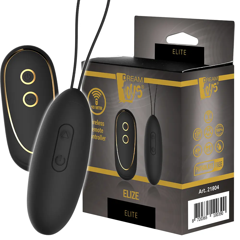 Виброяйцо Dreamtoys Elite Elize 8 см черный - фото 4