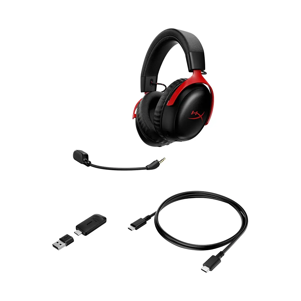Гарнітура ігрова Cloud III S, WL/USB-A/USB-C, чорно-червоний HyperX teh0013072 - фото 4