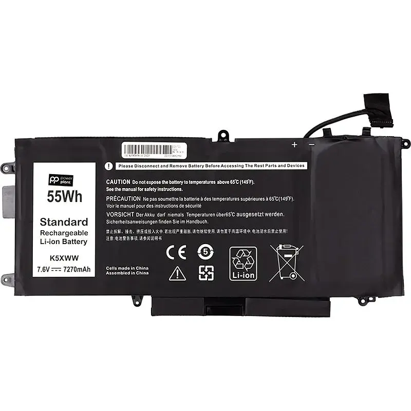 Акумулятор PowerPlant для ноутбуків DELL Dell Latitude 13 7389 (K5XWW) 7.6V 7270mAh (NB441716) - фото 2