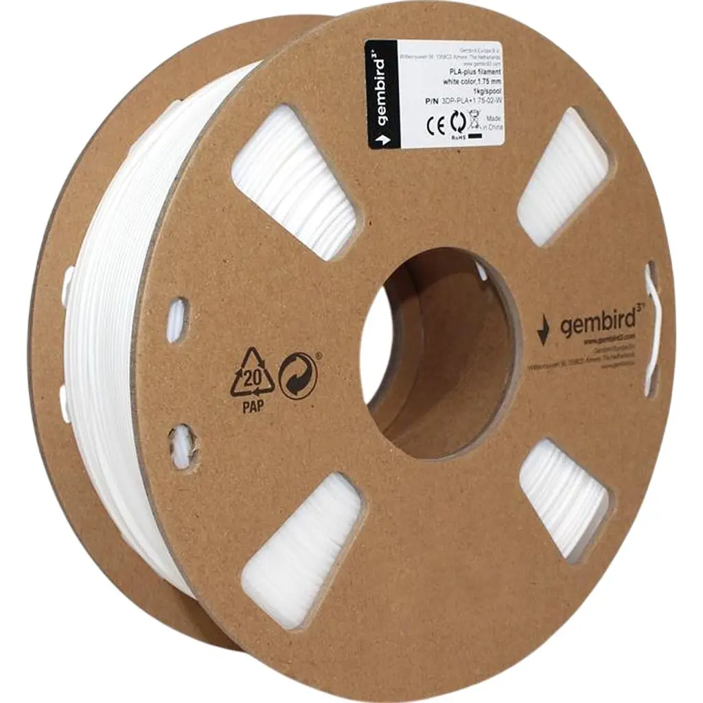 Філамент для 3D-принтерів Gembird PLA 1.75mm White (3DP-PLA1.75-01-W) [169806] - фото 2