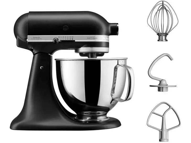 Кухонна машина KitchenAid Artisan 5KSM125EBM з відкидним блоком 4.8 л матова чорна - фото 2