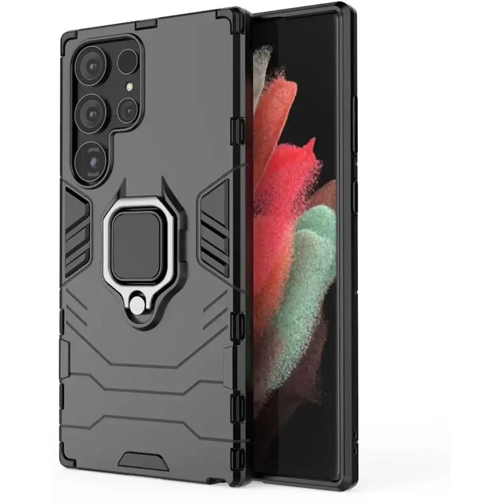 Чохол бампер Primolux Ring Armor для Samsung Galaxy S23 Ultra (SMS918) Black