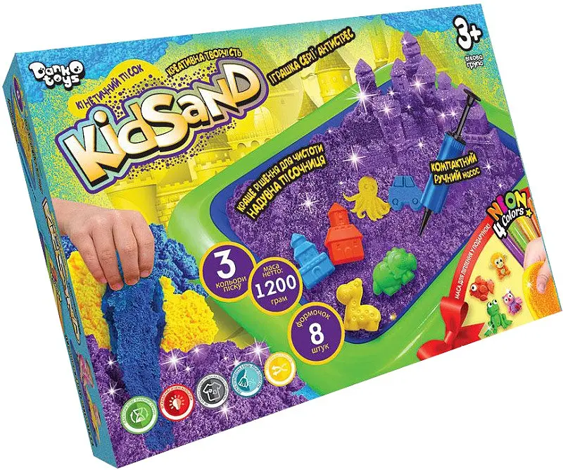 Живий кінетичний пісок із надувною пісочницею Kidsand Danko Toys - фото 2