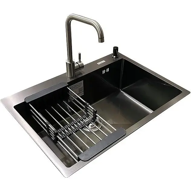Комплект мойка+смеситель Romzha Arta U-650S Max BL(B) - фото 3