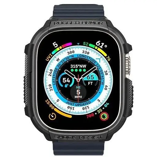 Захисний чохол Spigen Rugged Armor Black для Apple Watch Ultra/Ultra 2 49mm (ACS05456) - фото 4