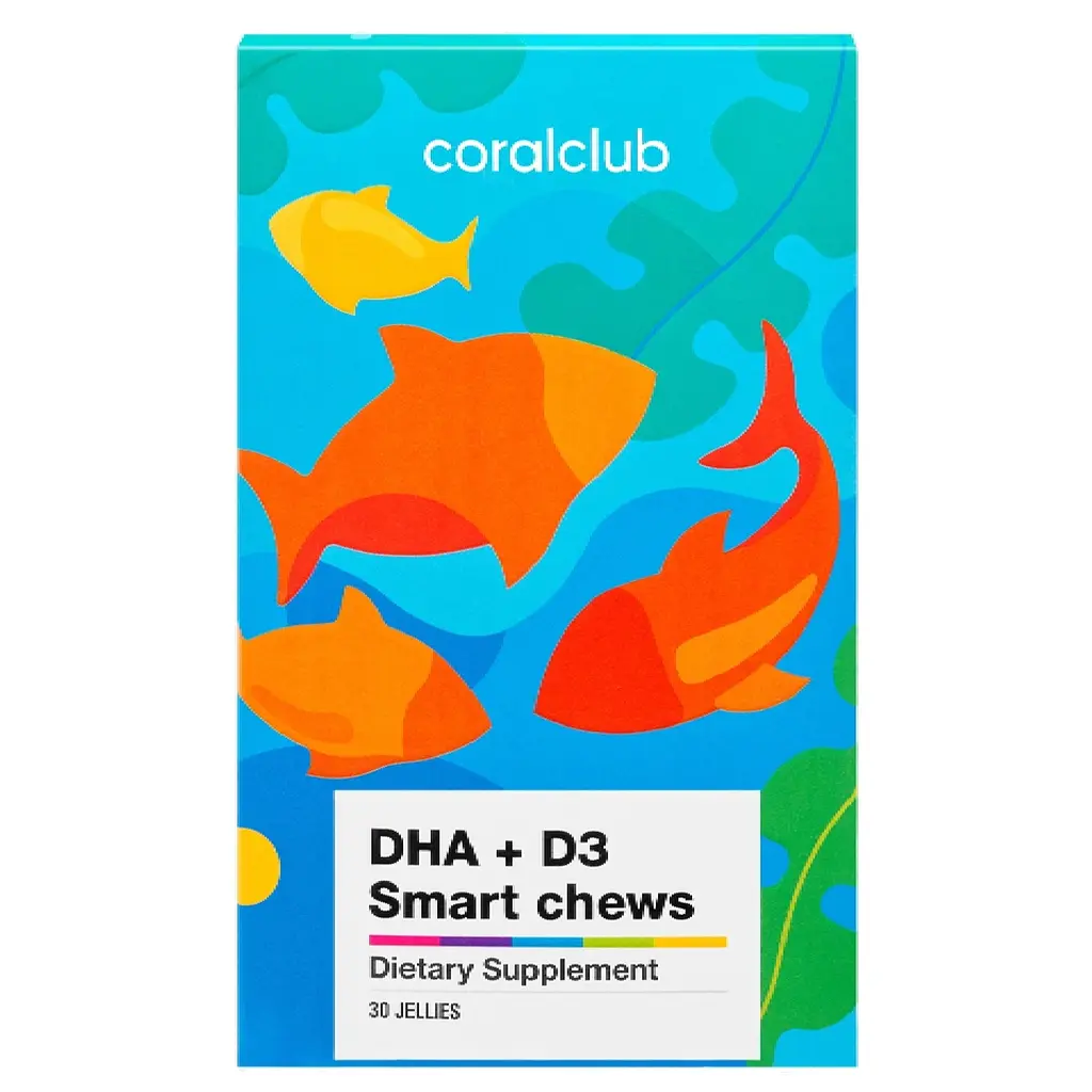 DHA+D3 Smart Chews Корал Клаб, 30 пастилок | Coral Club