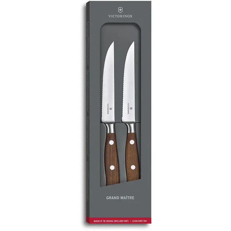 Набір ножів Victorinox Grand Maitre Steak Set 12см Serrated Wood (7.7240.2W)