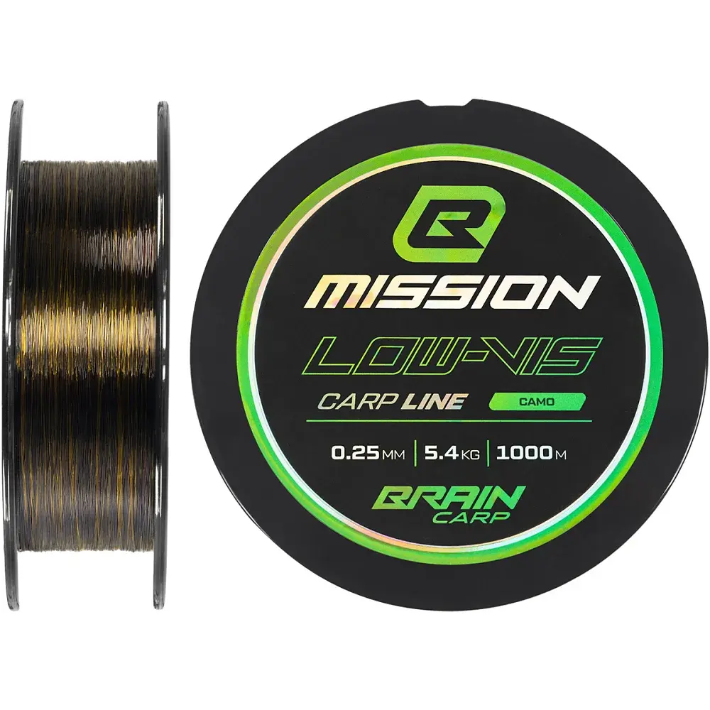 Волосінь Brain Mission Carp Line (Camo) 1000m 0.25mm 5.4kg
