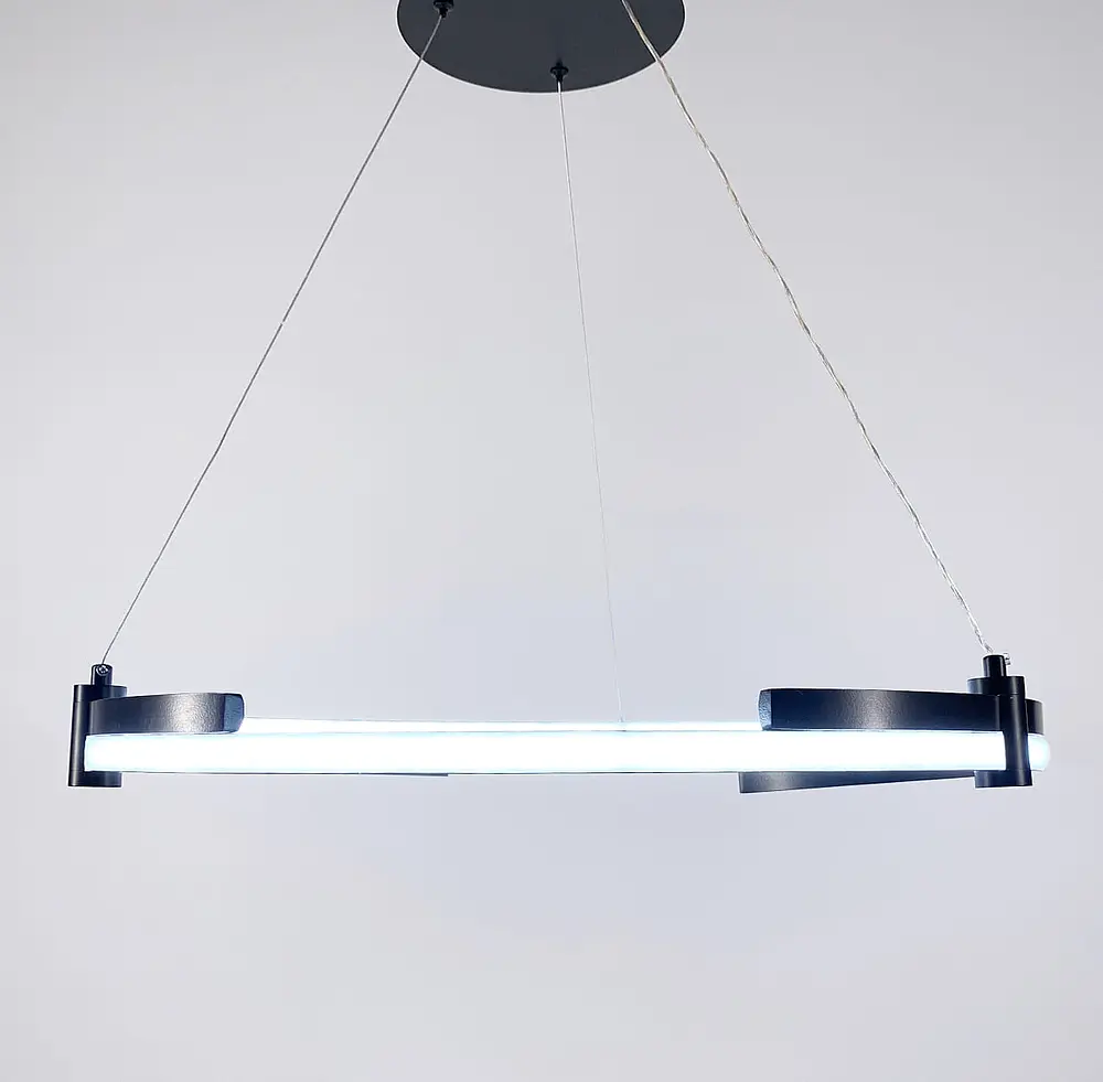 LED люстра в черном каркасе Line.F Диаметр 60см - фото 4