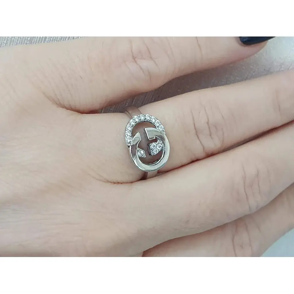 Срібне кільце Агні ГЕНЕЗІС з фіанітами. 1638/1Р-CZ 16 - фото 2