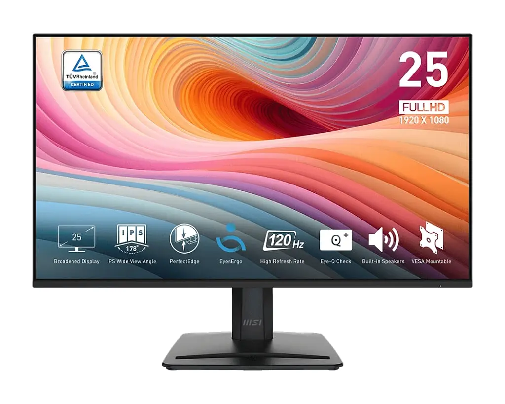 Монітор MSI 24.5" PRO MP251-E2 D-Sub HDMI DP MM IPS 120Hz sRGB 99% AdaptiveSync teh0014261 - фото 2
