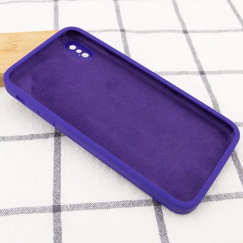 Чохол Epik Silicone Case Square Full Camera Protective AA для Apple iPhone XS Max 6.5 Фіолетовий/Ultra Violet - фото 3