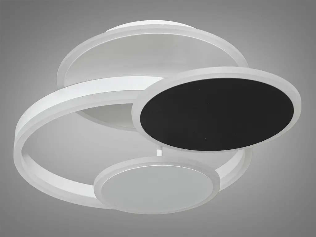 Стельова LED люстра з диммером та підсвічуванням 80 ват Diasha 2122WH+BK - фото 4