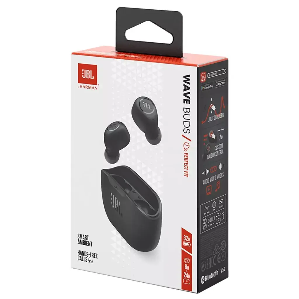 Навушники JBL Wave Buds TWS Black (JBLWBUDSBLK) - фото 11