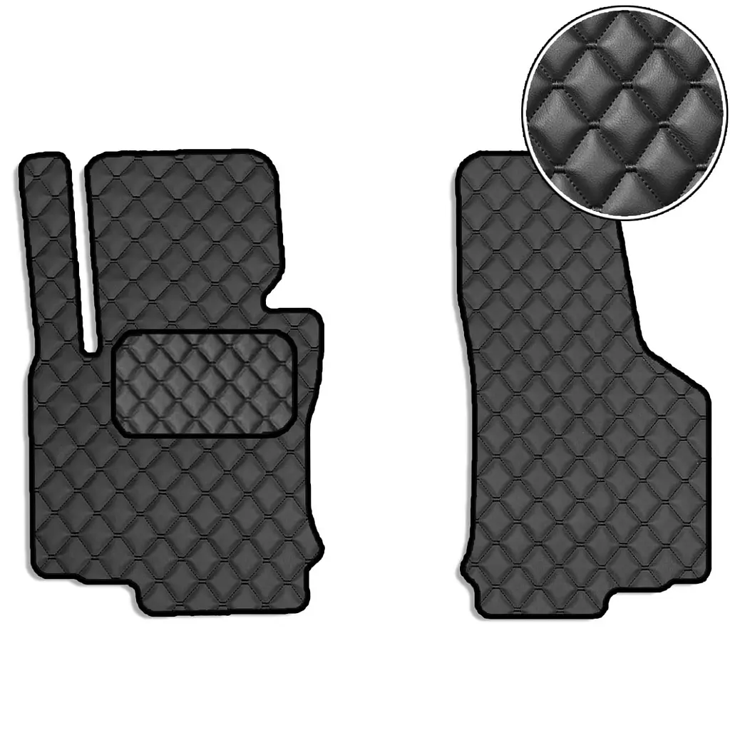 Килимки в салон передні для Volkswagen Golf VI 2008-2012 Екошкіра 2 шт (Rombus)