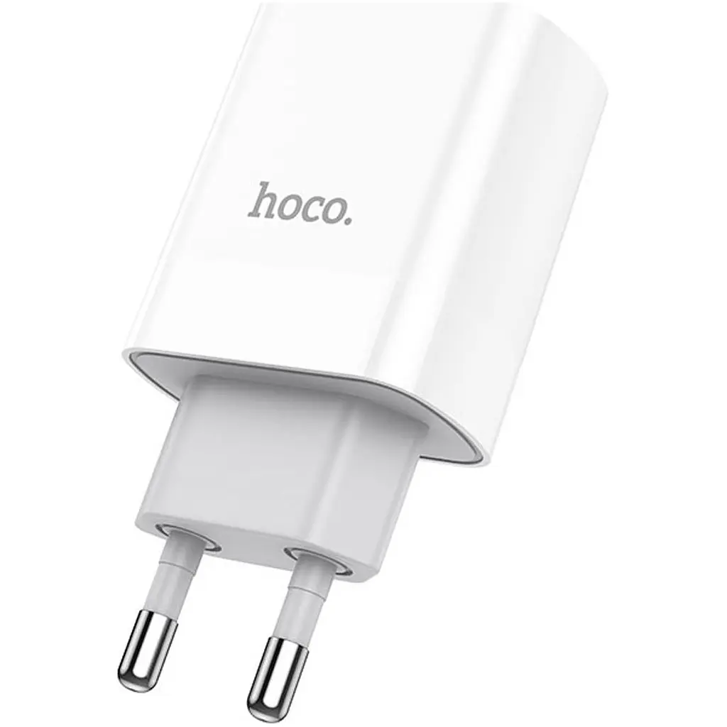 Мережевий зарядний пристрій Hoco C80A Plus USB-A/USB-C 20W White (779885) [124885] - фото 2
