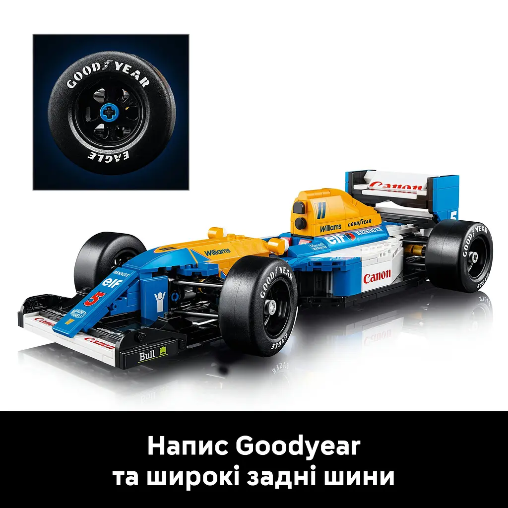 Конструктор LEGO Icons Williams Racing FW14B и Найджел Мэнселл 799 деталей (10353) - фото 9